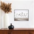 Picture of Seagulls flying on a rainy day _GroupedProduct_Rectangle_Landscape_Photography _GroupedProduct_Rectangle_Landscape_Canvas_Framed_
