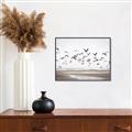 Picture of Seagulls flying on a rainy day _GroupedProduct_Rectangle_Landscape_Photography _GroupedProduct_Rectangle_Landscape_Canvas_Framed_