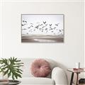 Picture of Seagulls flying on a rainy day _GroupedProduct_Rectangle_Landscape_Photography _GroupedProduct_Rectangle_Landscape_Canvas_Framed_