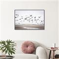 Picture of Seagulls flying on a rainy day _GroupedProduct_Rectangle_Landscape_Photography _GroupedProduct_Rectangle_Landscape_Canvas_Framed_