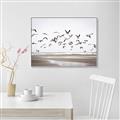 Picture of Seagulls flying on a rainy day _GroupedProduct_Rectangle_Landscape_Photography _GroupedProduct_Rectangle_Landscape_Canvas_Framed_