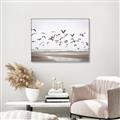 Picture of Seagulls flying on a rainy day _GroupedProduct_Rectangle_Landscape_Photography _GroupedProduct_Rectangle_Landscape_Canvas_Framed_