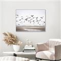 Picture of Seagulls flying on a rainy day _GroupedProduct_Rectangle_Landscape_Photography _GroupedProduct_Rectangle_Landscape_Canvas_Framed_