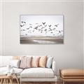 Picture of Seagulls flying on a rainy day _GroupedProduct_Rectangle_Landscape_Photography _GroupedProduct_Rectangle_Landscape_Canvas_Framed_