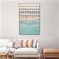 Picture of Amazing beach with Umbrellas   _GroupedProduct_Rectangle_Portrait_Photography _GroupedProduct_Rectangle_Portrait_Canvas_Framed_