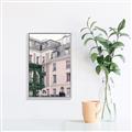 Picture of Pink Building in Paris _GroupedProduct_Rectangle_Portrait_Photography _GroupedProduct_Rectangle_Portrait_Canvas_Framed_