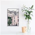 Picture of Pink Building in Paris _GroupedProduct_Rectangle_Portrait_Photography _GroupedProduct_Rectangle_Portrait_Canvas_Framed_