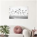 Picture of Seagulls flying on a rainy day _GroupedProduct_Rectangle_Landscape_Photography _GroupedProduct_Rectangle_Landscape_Unframed_Print_Only_