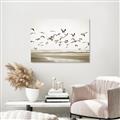 Picture of Seagulls flying on a rainy day _GroupedProduct_Rectangle_Landscape_Photography _GroupedProduct_Rectangle_Landscape_Unframed_Print_Only_