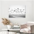 Picture of Seagulls flying on a rainy day _GroupedProduct_Rectangle_Landscape_Photography _GroupedProduct_Rectangle_Landscape_Unframed_Print_Only_