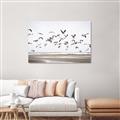 Picture of Seagulls flying on a rainy day _GroupedProduct_Rectangle_Landscape_Photography _GroupedProduct_Rectangle_Landscape_Unframed_Print_Only_