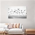 Picture of Seagulls flying on a rainy day _GroupedProduct_Rectangle_Landscape_Photography _GroupedProduct_Rectangle_Landscape_Unframed_Print_Only_