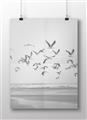 Picture of Seagulls flying on a rainy day _GroupedProduct_Rectangle_Landscape_Photography _GroupedProduct_Rectangle_Landscape_Unframed_Print_Only_