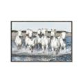 Picture of White Horses _GroupedProduct_Rectangle_Landscape_Photography _GroupedProduct_Rectangle_Landscape_Canvas_Framed_