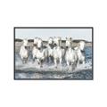 Picture of White Horses _GroupedProduct_Rectangle_Landscape_Photography _GroupedProduct_Rectangle_Landscape_Canvas_Framed_