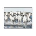 Picture of White Horses _GroupedProduct_Rectangle_Landscape_Photography _GroupedProduct_Rectangle_Landscape_Canvas_Framed_