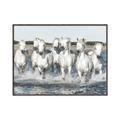 Picture of White Horses _GroupedProduct_Rectangle_Landscape_Photography _GroupedProduct_Rectangle_Landscape_Canvas_Framed_