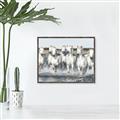 Picture of White Horses _GroupedProduct_Rectangle_Landscape_Photography _GroupedProduct_Rectangle_Landscape_Canvas_Framed_