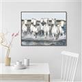 Picture of White Horses _GroupedProduct_Rectangle_Landscape_Photography _GroupedProduct_Rectangle_Landscape_Canvas_Framed_