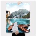 Picture of Waiting boats _GroupedProduct_Rectangle_Portrait_Photography _GroupedProduct_Rectangle_Portrait_Canvas_