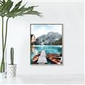 Picture of Waiting boats _GroupedProduct_Rectangle_Portrait_Photography _GroupedProduct_Rectangle_Portrait_Canvas_Framed_