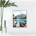 Picture of Waiting boats _GroupedProduct_Rectangle_Portrait_Photography _GroupedProduct_Rectangle_Portrait_Canvas_Framed_