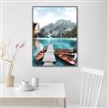 Picture of Waiting boats _GroupedProduct_Rectangle_Portrait_Photography _GroupedProduct_Rectangle_Portrait_Canvas_Framed_