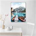 Picture of Waiting boats _GroupedProduct_Rectangle_Portrait_Photography _GroupedProduct_Rectangle_Portrait_Canvas_Framed_