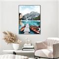 Picture of Waiting boats _GroupedProduct_Rectangle_Portrait_Photography _GroupedProduct_Rectangle_Portrait_Canvas_Framed_