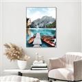 Picture of Waiting boats _GroupedProduct_Rectangle_Portrait_Photography _GroupedProduct_Rectangle_Portrait_Canvas_Framed_