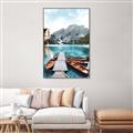 Picture of Waiting boats _GroupedProduct_Rectangle_Portrait_Photography _GroupedProduct_Rectangle_Portrait_Canvas_Framed_