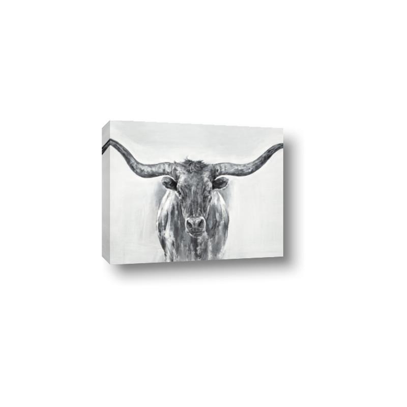 Picture of Painted Longhorn Bull _GroupedProduct_Rectangle_Landscape_Canvas_