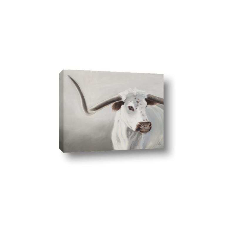 Picture of Cow with Big Horn _GroupedProduct_Rectangle_Landscape_Canvas_