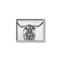 Picture of Painted Longhorn Bull _GroupedProduct_Rectangle_Landscape_Canvas_Framed_