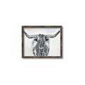Picture of Painted Longhorn Bull _GroupedProduct_Rectangle_Landscape_Canvas_Framed_