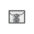Picture of Painted Longhorn Bull _GroupedProduct_Rectangle_Landscape_Canvas_Framed_
