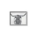 Picture of Painted Longhorn Bull _GroupedProduct_Rectangle_Landscape_Canvas_Framed_