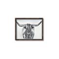 Picture of Painted Longhorn Bull _GroupedProduct_Rectangle_Landscape_Canvas_Framed_