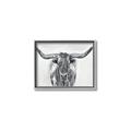 Picture of Painted Longhorn Bull _GroupedProduct_Rectangle_Landscape_Canvas_Framed_