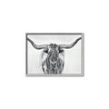 Picture of Painted Longhorn Bull _GroupedProduct_Rectangle_Landscape_Canvas_Framed_