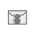 Picture of Painted Longhorn Bull _GroupedProduct_Rectangle_Landscape_Canvas_Framed_