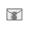 Picture of Painted Longhorn Bull _GroupedProduct_Rectangle_Landscape_Canvas_Framed_