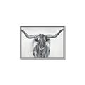 Picture of Painted Longhorn Bull _GroupedProduct_Rectangle_Landscape_Canvas_Framed_