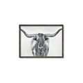 Picture of Painted Longhorn Bull _GroupedProduct_Rectangle_Landscape_Canvas_Framed_