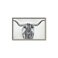 Picture of Painted Longhorn Bull _GroupedProduct_Rectangle_Landscape_Canvas_Framed_