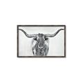 Picture of Painted Longhorn Bull _GroupedProduct_Rectangle_Landscape_Canvas_Framed_