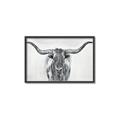 Picture of Painted Longhorn Bull _GroupedProduct_Rectangle_Landscape_Canvas_Framed_