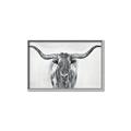Picture of Painted Longhorn Bull _GroupedProduct_Rectangle_Landscape_Canvas_Framed_