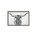 Picture of Painted Longhorn Bull _GroupedProduct_Rectangle_Landscape_Canvas_Framed_