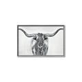 Picture of Painted Longhorn Bull _GroupedProduct_Rectangle_Landscape_Canvas_Framed_